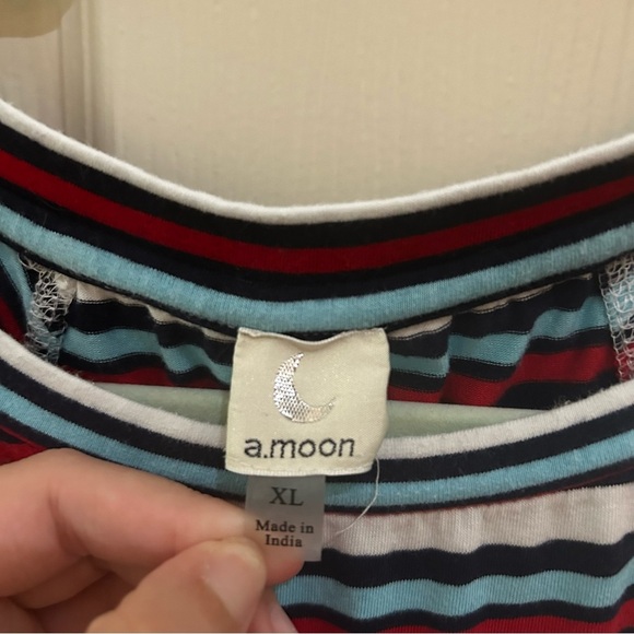 A. Moon Striped Women’s Swimsuit Cover Up Shirt Dress - Picture 7 of 7